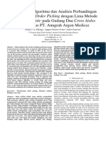 Perancangan Algoritma Dan Analisis Perbandingan Jarak Aktivitas Order Picking Dengan Lima Metode Routing Heuristic Pada Gudang Dua Cross Aisles