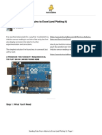 Sending Data From Arduino To Excel and Plotting It