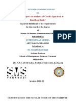 A Project Report On Analysis of Credit Appraisal at Bandhan Bank