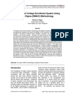 Analysis of College Enrollment System Using Six-Sigma (DMAIC) Methodology