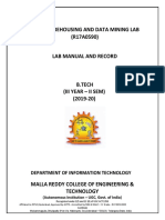 It Iii B.tech Sem-Ii Dwdm-R17a0590 Lab Manual 2019-20