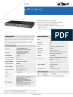 Datasheet Transmission 4 Port PoE Managed Switch DH-PFS4026-24P-370 v001.004