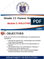 Grade 11 Career Guidance: Module 3: WALKTHROUGH