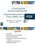 January 2013 - Anti-Fraud and The IA Function