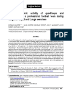 Electromyographic Activity of Quadriceps and Hamstrings of A Professional Football Team During Bulgarian Squat and Lunge Exercises