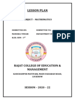 Lesson Plan: Rajat College of Education & Management