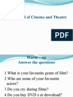 The World of Cinema and Theatre