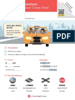 Giving Directions Conversation Cheat Sheet: Main Dialogue