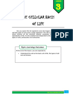 The Cellular Basis of Life: Topic Learning Outcomes