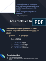 Articles in French