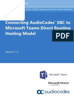 Connecting Audiocodes SBC To Microsoft Teams Direct Routing Hosting Model Configuration Note