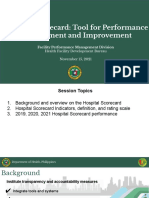 Orientation On Hospital Scorecard Indicators, Rating Scale and Performance Data 11152021