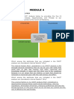 Activity 1. SWOT ANALYSIS