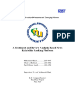 A Sentiment and Review Analysis Based News Reliability Ranking Platform