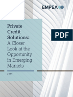 Private Credit Solutions:: A Closer Look at The Opportunity in Emerging Markets