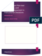 Made Test and Non-Test Instruments and Roles of Assessment in Instructional Decisions