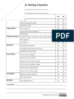 Level 6 Paragraph Writing Checklist: Designed by Shantel Ivits