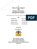 Micro-Project Report ON ": "Student Information Management System