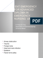 ENT Emergency Presentation