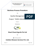 Business Process Procedure: Quality Management