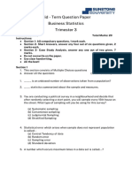 Business Statistics - Mid Term Set 1-1