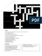 Crossword Puzzle Body Parts