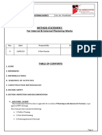 Method Statement: For Internal & External Plastering Works: Rev. Date Prepared by Checked & Approved by