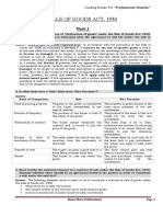 Sale of Goods Act, 1930: Question Bank Unit:1