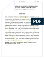 Contract of Agency: Analysing The Process of The Formation and Termination of Agency