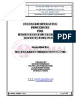 Sop For Hydrotest