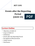 LKAS 10 Events After The Reporting Period LKAS 37 Provisions, Contingent Liabilities Contigent Assets