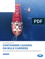 The Guideline For Container Loading in Bulk Carrier