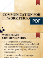 Communication For Work Purposes