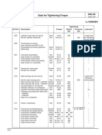 MAN Diesel & Turbo 600.40 L+V28/32H Data For Tightening Torque