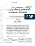 Conversion of Soil PH 1:2.5 KCL and 1:2.5 H O To 1:5 H O: Conclusions For Soil Management, Environmental Monitoring, and International Soil Databases