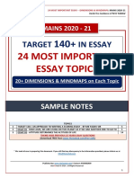 Target in Essay: 24 Most Important Essay Topics