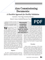 Validation Commissioning Documents