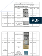 Price List of Endoscope Accessories: Dododo Medical Equipment Service Co.,Ltd