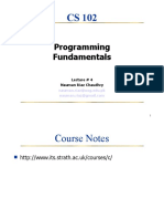 Programming Fundamentals: Lecture # 4 Nauman Riaz Chaudhry