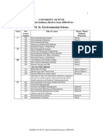 M SC II Environmental Science