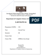 Lab Manual: Jawaharlal Nehru Engineering College Aurangabad