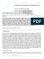 Effect of Fiber Laser Machining For Surface Roughness of Thick Stainless Steel