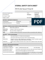 Material Safety Data Sheet: CPS Pro Set Vacuum Pump Oil