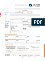 International Student Application Form: Personal Details