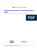 Introduction To Hydroelasticity of Ships