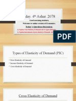 Elasticity of Demand and Supply