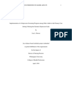 DNP Implementation of A Depression Screening Program Among Older Adults in The Primary Care Setting Utilizing The Geriatric Depression Scale