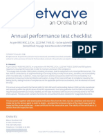 Annual Performance Test Checklist