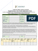 Supplementary Join Family Application Form: New Delhi Visa Office, Embassy of Ireland