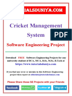 Cricket Management System - TutorialsDuniya